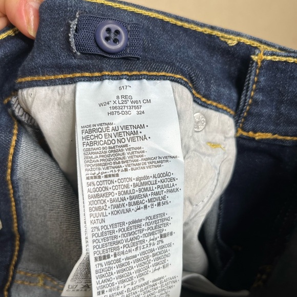 Levi's Girl Size 8 Classic Blue Boot Cut Jeans - Picture 7 of 7